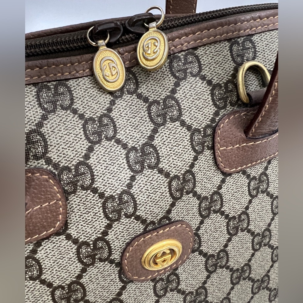 Gucci Vintage GG Supreme Monogram Domed Satchel Bag - Picture 11 of 11
